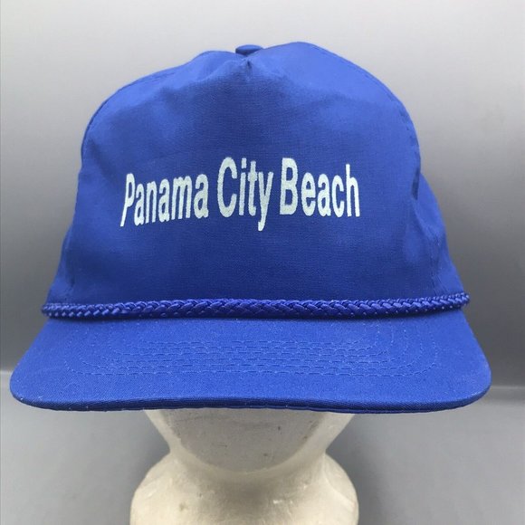 KC Cap Other - Panama City Beach FL Hat Cap Rope Vintage Blue KC Caps Trucker w/ Sweatband